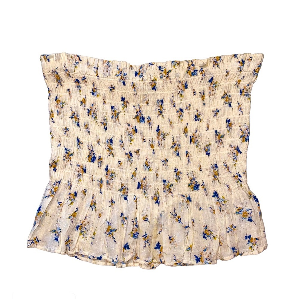 American Eagle strapless pale yellow tube top